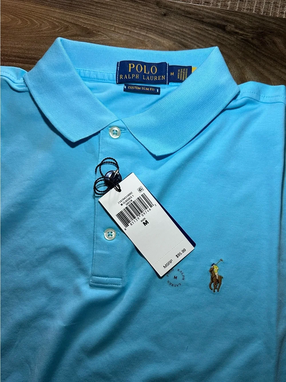 Ralph Lauren Men’s Light Blue Polo Shirt with Embroidered Pony